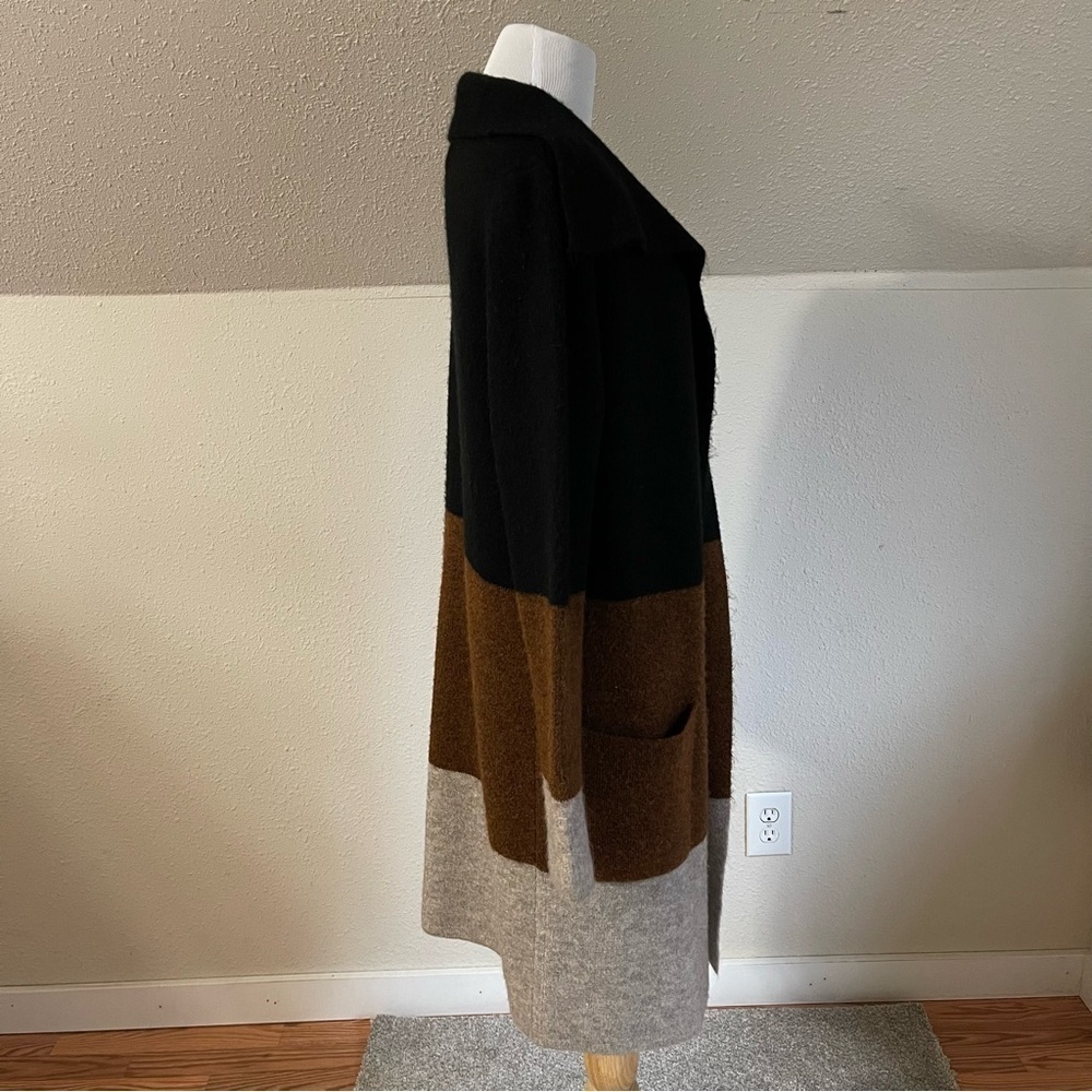 Max Studio Women's Long Sleeve Open Front Drape Long Sweater Knit Cardigan - Picture 6 of 8